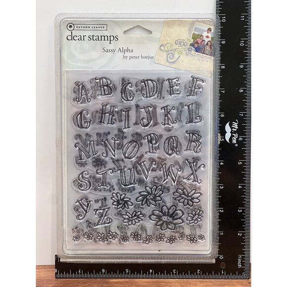 Autumn Leaves Clear Stamps Sassy Alpha By Peter Horjus AL3069 FLORAL - Picture 3 of 3